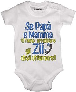 Body Neonato Fashion Se Ti Fanno Arrabbiare Gli Zii Devi Chiamare Idea Regalo