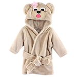 Hudson Baby Soft Plush Bathrobe, Miss Monkey, One Size