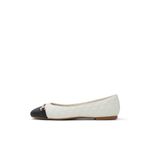 ALDO Women's Leanne Ballet Flat, White/Black, 7.5