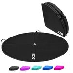 Xn8 Dance Mat Pole Mat Gymnastic Exercise Yoga Fitness Dancing Mat Shock Absorption 150cm diameter 5cm Thickness Safety Mat (Black)