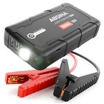 ABSINA Car Jump Starter Power Pack 1500A - Boost pack 12V starting device for 6L gasoline & 4L diesel - Battery Booster Pack for car battery with 2 USB Ports & Flashlight - 12V car accessories