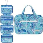 Eco Sun Hanging Travel Toiletry Bag — Designed in Hawaii — Water-resistant Travel Organizer for Bathroom Accessories (Teal Tropic)