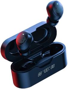 Sattiyrch Écouteurs Bluetooth sans Fil, Ecouteurs Bluetooth Stéréo 5.2 réduction de Bruit IPX7, Contrôle Tactile, Écran LED, 30H de Lecture pour Android e iOS