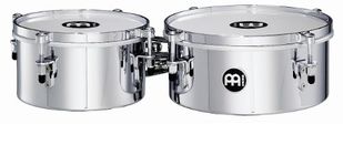 Meinl Percussion Drummer Series Timbales - 2 Drums with 8 and 10 Inches - With Mount - Steel, Chrome-Plated (MIT810CH)