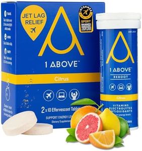 1Above Anti Jet Lag Flight Drink Tablets for Prevention and Relief from Travel Fatigue - Used by Pilots, Business Travelers - Pycnogenol Helps Energy, Circulation and Hydration When Flying - 20 Count