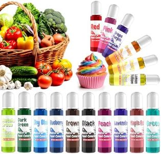 Natural Food Coloring - 16 Colors Dye Free Food Coloring, Liquid Plant Based Food Dye for Baking, Cake Decorating, Frosting, Fondant, Easter Eggs & Cookies, 10ml (0.35 Fl Oz)