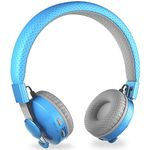 LilGadgets Untangled Pro Wireless Headphones for Kids for School, On-Ear Bluetooth Kids Headphones with Built-in Microphone, No More Tangled Wires, Kids Headphones Wireless, Blue