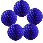 Time to Sparkle 5 Pack Tissue Paper Honeycomb Balls Table Centrepiece Lantern Garland Wedding Decoration | Ball-royal Blue, 12"(30cm) |