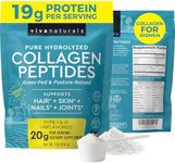 Viva Naturals Bovine Collagen Peptides Powder, 1 lb – Hydrolyzed Collagen for Women – Supporting Healthy Joints, Hair Skin and Nails – Unflavored Collagen Powder