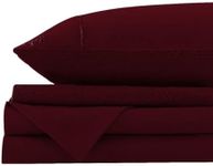 Royal Comfort Vintage Washed 100% Cotton Quilt Cover Set Bedding Ultra Soft, Mulled Wine, Double