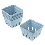 Darice Light Blue Paper Berry Basket, 6 Piece