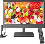 othoig 17 inch TV,Small HD Widescreen LED with Antenna,Digital ATSC Tuner-Free HD Local Channels,HDMI VGA USB Port,12 Volt Charger Cable/AC Power TV for Camping,Caravan and Kitchen