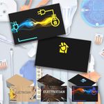 Custom Business Cards Double-Sided Electrician Business Cards Customize with Your Image Logo 3.5"x 2" 300GSM Matte Paper for Small Business