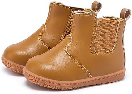 BMCiTYBM Baby Girls Boys Boots High Top First Walking Shoes Brown Size 12-18 Months Toddler