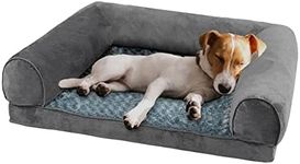 PaWz Pet Dog Bed Sofa Cover Soft Warm Plush Velvet M, Grey, Dog Beds Cat Bed Sofa Bed Cover with Zipper, Orthopaedic Memory Foam Pet Bed Covers, Skin-Friendly, Machine or Hand Washing