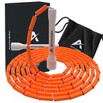 Athverv Freestyle Beaded Jump Rope, Skipping Rope for Tricks and Releases (Orange)