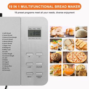 KITCANIS 19-in-1 Bread Maker – Multifunctional Automatic Bread Machine