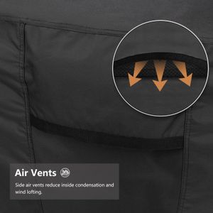 Dokon Waterproof Garden Furniture Cover – Heavy Duty Oxford, Rectangular 250x210x90cm, Black