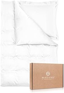 Magano® Luxus Bettwäsche-Set - Bambus & Baumwolle Satin - 400 TC Premiumqualität (Pure White, 135x200 cm + 40x80 cm)