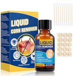Liquid Corn Remover for feet Extra Strength, Fast Acting Corn Removal, for Corn, Warts, Calluse and Thorns 20ML Liquid with 15PCS Cushions, 10PCS Swabs (20ml)