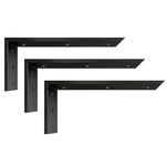 Countertop Support Bracket 18 inch 3 Pack Granite Countertop Bracket 18" x 8" x 2 1/2" Heavy Duty Shelf Bracket L Bracket Mantel Corbels for Wood/Quartz/Concret/Laminate Countertops