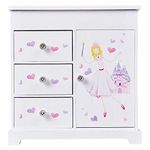 Mele & Co. Adalyn Ballerina Music Jewelry Box for Girls, Necklace and Earring Organizer, 9 x 4 x 9