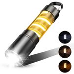 Olycism LED Rechargeable Torch with 3 Lighting Modes Camping Torch with Adjustable Focus of Light Compact & Lightweight Waterproof Torch for Camping Maintenance Work Walking The Dog Travelling