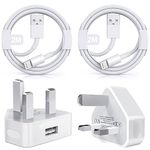 TORTOISE LOOK [Apple MFi Certified]iPhone Charger Plug and 2M Cable,2Pack USB Plug with Lightning Cable,for iPhone14/14 Pro/14 Pro Max/13/13 Pro/13 Pro Max/12/12 Pro/SE/11/11 Pro/XS Max/XR/X/8/7/iPad