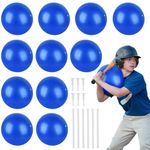 Mototo 12 Pack Connection Ball for Baseball 9 inch Baseball Softball Batting Pitching Trainer Improve Arm Action Perfect for Pilates, Blue