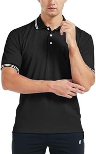 FitsT4 Short Sleeve Polo Shirt Baseball/Softball Umpire Jersey/Referee Uniform - Sized for Chest Protector Black XXL