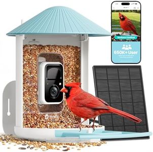NETVUE by Birdfy Smart Bird Feeder with Camera, Bird Watching Camera, Auto Capture Bird Videos & Motion Detection, Wireless Camera Ideal Present for Bird Lover (Solar Blue)