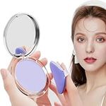 Generic Lavender Matte Powder Oil Control, Face Setting Powder, Setting Powder With Mini Powder Puff, For Silky Powder Blusher Oil Control Lasting Makeup Create Soft Skin (A)