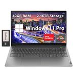 Lenovo ThinkBook 15 Gen 4 15.6" FHD Laptop, AMD Ryzen 7 5825U, 40GB RAM, 2.16TB Storage (2TB SSD+160GB Docking Station Set), AMD Radeon Graphics, Wi-Fi 6, Win 11 Pro, Mineral Grey