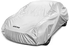 Motor Trend Universal WeatherWear Poly-1 Outdoor Car Cover- All Weather Snow Wind Rain & Water Proof Ultra Protection