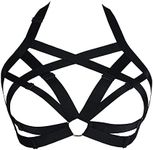 Jelinda Women's Harness Bra, Sexy Cupless Bodycage In (Y055, Black)