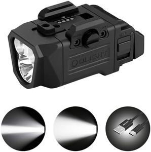 OLIGHT PL X Tactical Rail Mount Flashlight with 22,500 Candela Spotlight and 1,200 Lumens Floodlight, Adjustable and Reversible Lugs, USB-C, Compact Strobe Mount for Outdoor Searching (Matte Black)