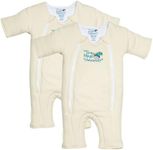 Magic Sleepsuit Baby Merlin's 100% Cotton Baby Transition Swaddle - Baby Sleep Suit - Cream 2-pack - 3-6 Months