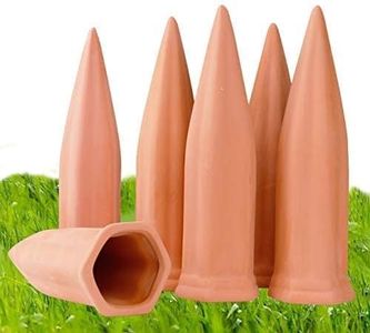 Plant Watering Devices 6 Pack Terracotta Vacation Plant Waterer Wine Bottle Watering Stakes Slow Release Plant Watering Spikes Perfect Automatic Self Watering Devices for Indoor Outdoor Plants