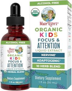 Focus and Attention - Brain Support for Kids by MaryRuth's | Focus & Attention Natural Supplements for Kids | Herbal Blend May Help Improve Focus & Manage Stress