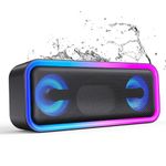 Meguo A8Pro Portable Bluetooth Speaker, IPX5 Waterproof Bluetooth Speaker with RGB Lights, Wireless Speaker with 18H Playtime & Hi-Fi Loud Stereo Sound