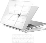 EooCoo Compatible with MacBook Pro 16 Inch 2020 2019 Release Model A2141, Clear Hard Case with Keyboard Cover & Screen Protector - Crystal Clear