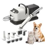 iinnoo A100 Dog Grooming Vacuum & Dog Dryer, 26000Pa Powerful Dog Grooming Kit, Dog Vacuum for Shedding Grooming， 5 in 1 Pet Grooming Vacuum with Dog Clippers