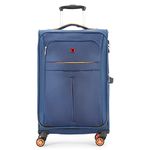 WENGER Fiero-Pro Medium Softside Suitcase, 69 Litres, Blue/Orange, Blend Of Style & Function, 612103 Swiss Designed - Polyester, Spinner