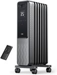 Dreo 1500W Oil Filled Radiator, Electric Radiant Heaters for indoor use Large Room with Remote Control, Child Lock, 4 Modes, Overheat & Tip-Over Protection, 24h Timer, Digital Thermostat, Quiet