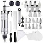 Ziyero Cake Icing Piping Set Cake Decorating Tools Piping Set Cake Decorating Pen Nozzle Kit Icing Syringe Cookies Piping Syringe for Cream Dessert Decorator Baking Tools & Accessories