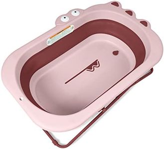 Beberoad Love Collapsible Baby Bathtub Toddler Bathtub Portable Travel Baby Bath Tub for Newborn/Infant/Toddler Height-Adjustable Baby Bathtub Cayman Pink
