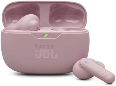 JBL Wave Beam 2, JBL Pure Bass Sound, Active Noise Cancelling with Smart Ambient, 4 mics for Crisp, Clear Calls, Water and dust Resistant, Pink