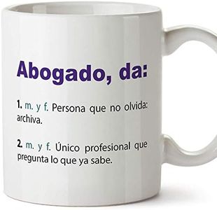 MUGFFINS Taza Abogado - Desayunos Originales de Profesiones para Regalar a Trabajadores - Regalo para Abogados