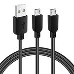 Micro USB Cable 2 FT (2-Pack), 2.4A Fast Charging & Sync Android Charger, USB 2.0 A to Micro B 5-Pin Cord, Compatible with Samsung Galaxy S7 S6 Edge, Note 5 4, Sony, PS4, Kindle, Fire TV and More