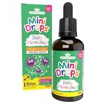 Natures Aid Mini Drops Daily Microbiotic 50ml Liquid Drops – Gentle Gut Bacteria Support for Babies & Toddlers 0-5 Years, 1 Billion CFU Live Cultures Per Serving - Sugar-Free, Gluten-Free, Dairy-Free